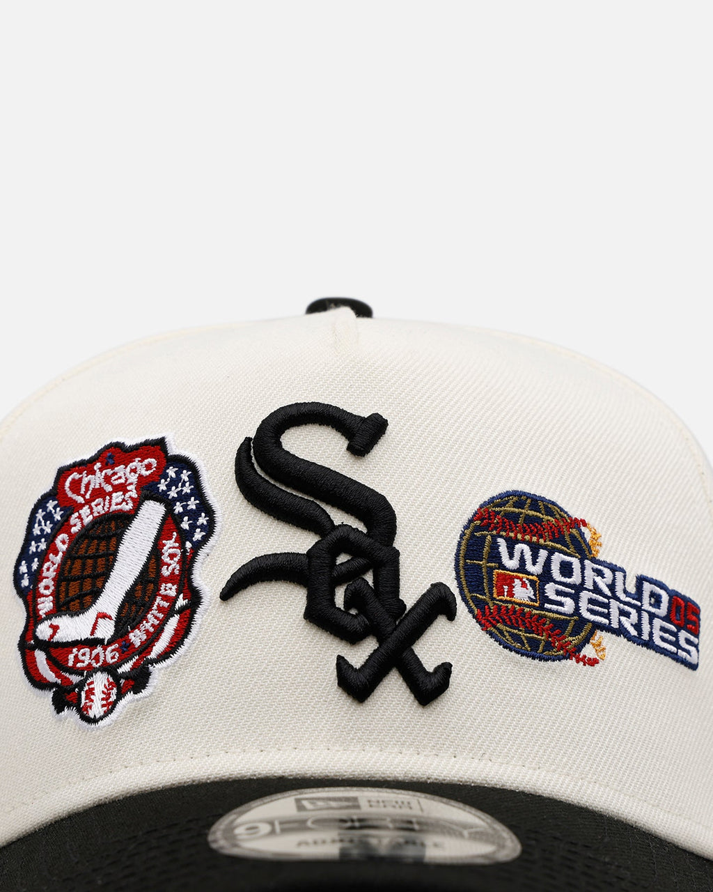 New Era Chicago White Sox 'World Series Logo' 9FORTY A-Frame Snapback Chrome
