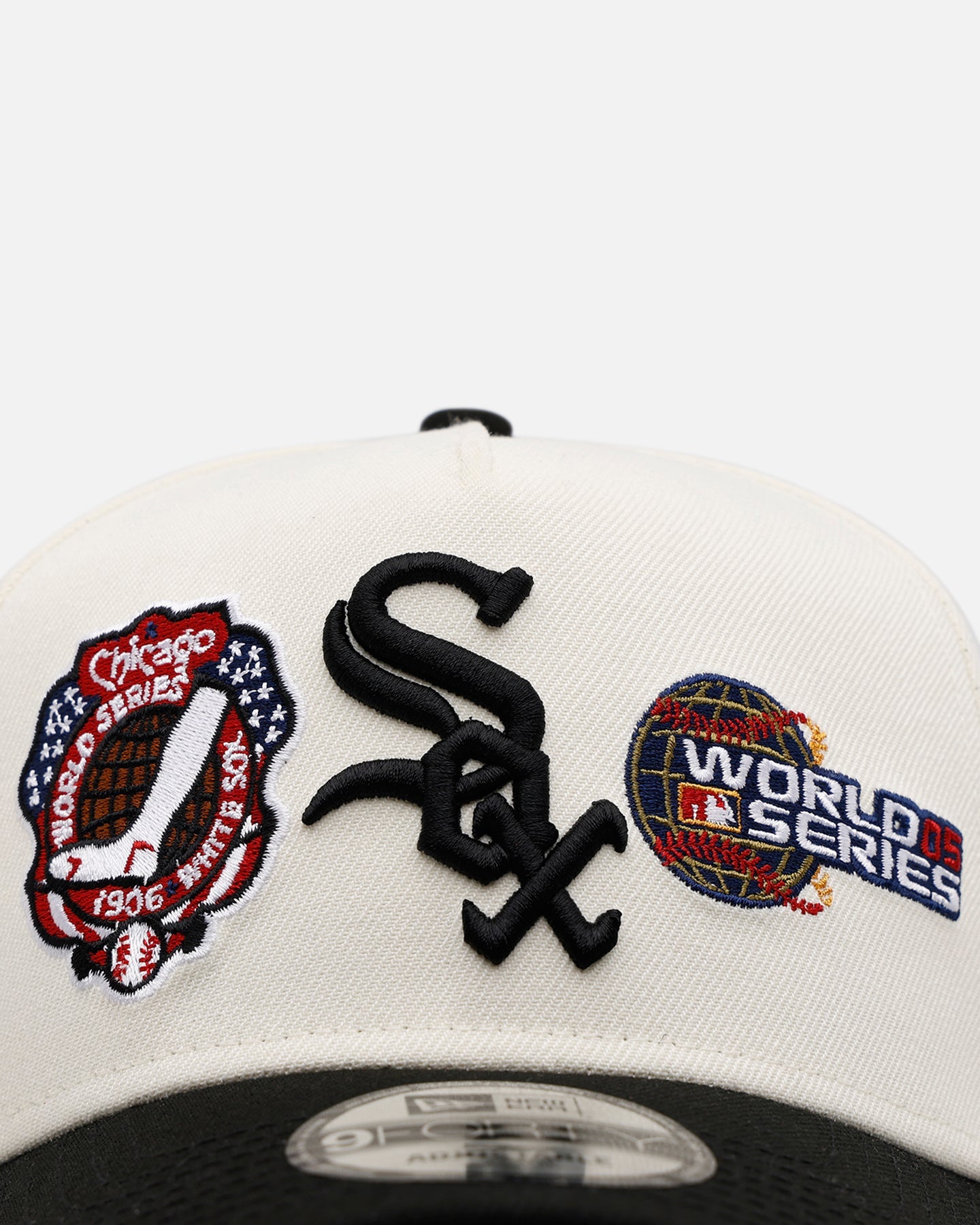 New Era Chicago White Sox 'World Series Logo' 9FORTY A-Frame Snapback Chrome