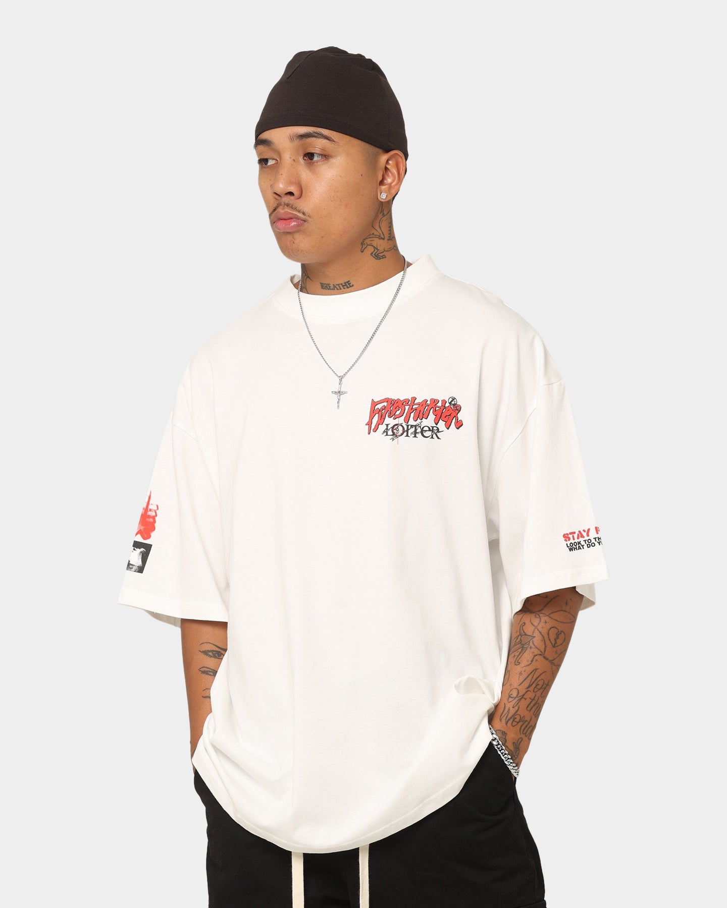 Loiter Firestarter Vintage T-Shirt Off White