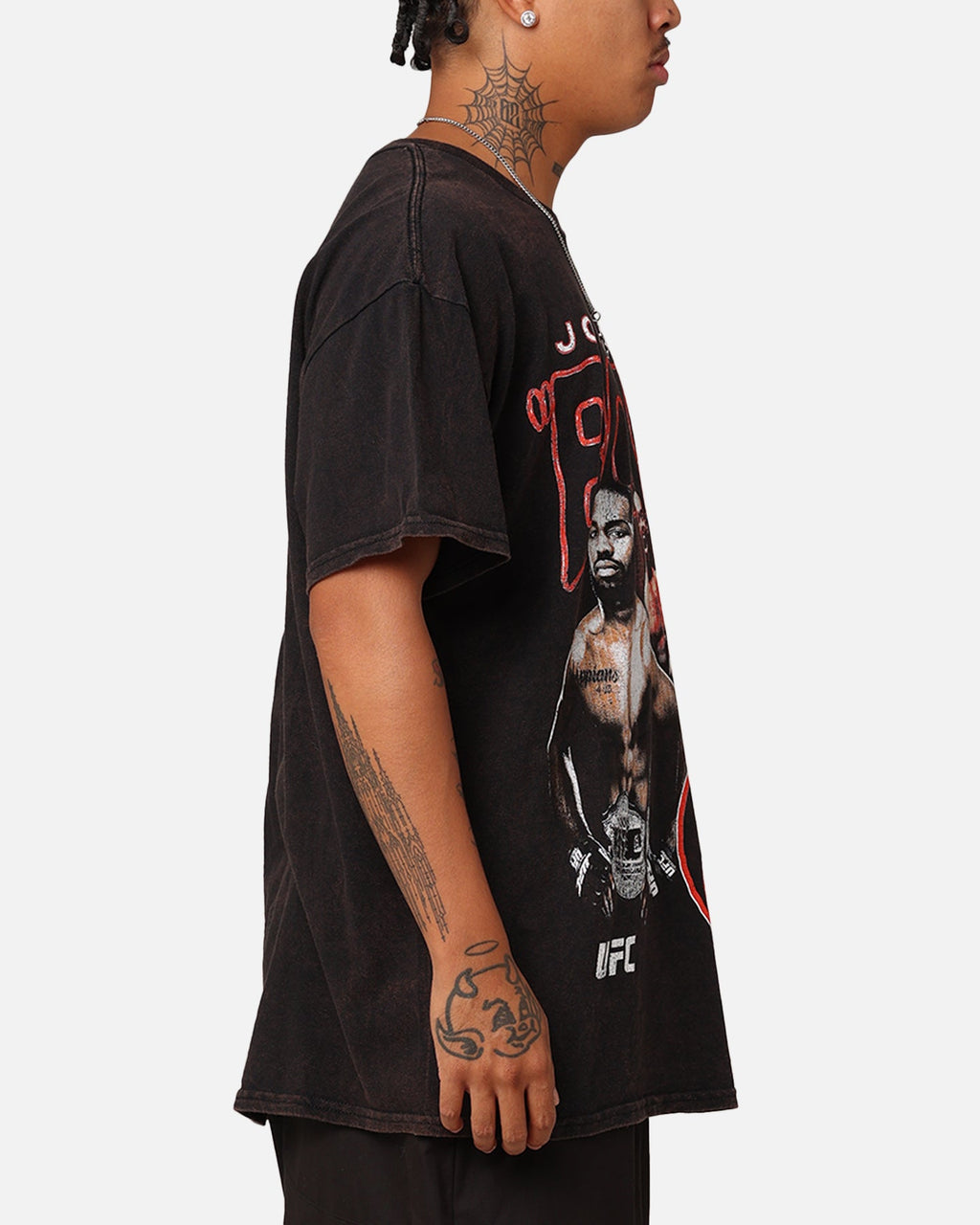 UFC By Goat Crew Jon Jones Vintage T-Shirt Black Wash
