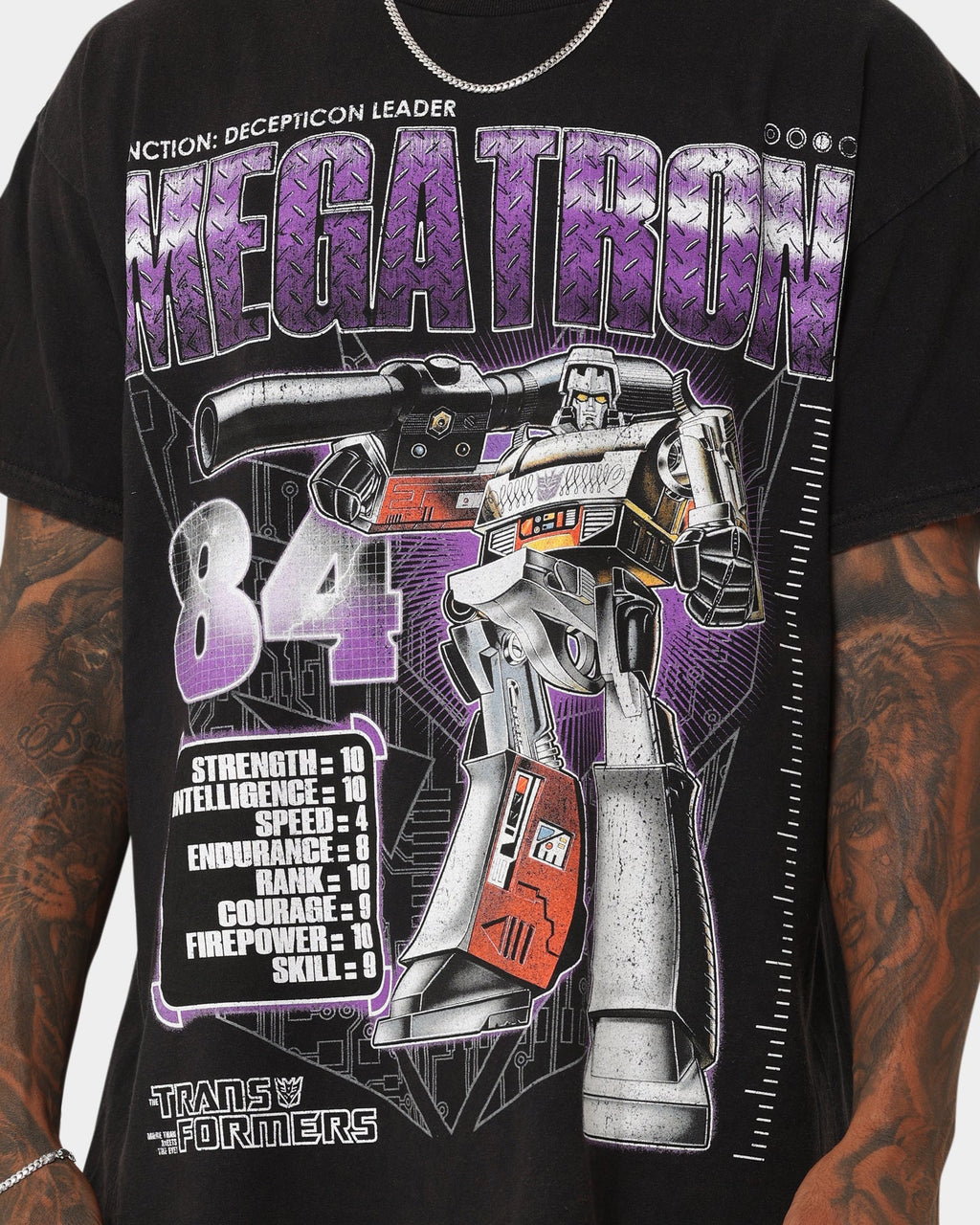 73Studio X Transformers Megatron Vintage T-Shirt Black Wash