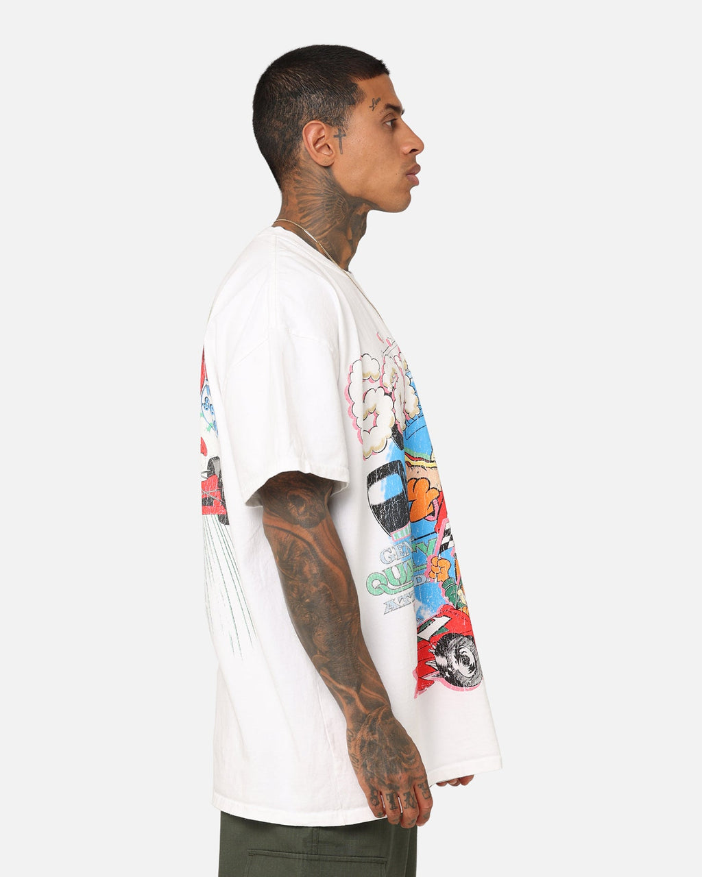 73Studio X Garfield Race Heavyweight T-Shirt White