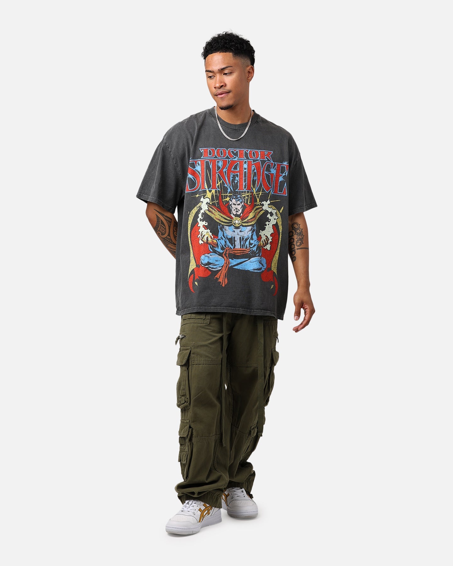 Marvel Doctor Strange Heavyweight Vintage T-Shirt Black Wash