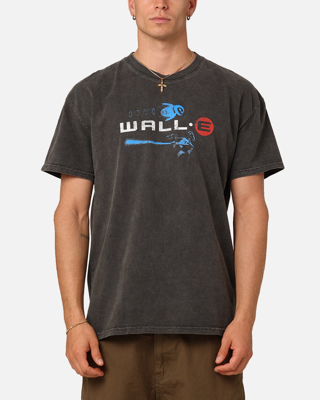 73Studio X Pixar Wall.E Heavyweight T-Shirt Black Wash