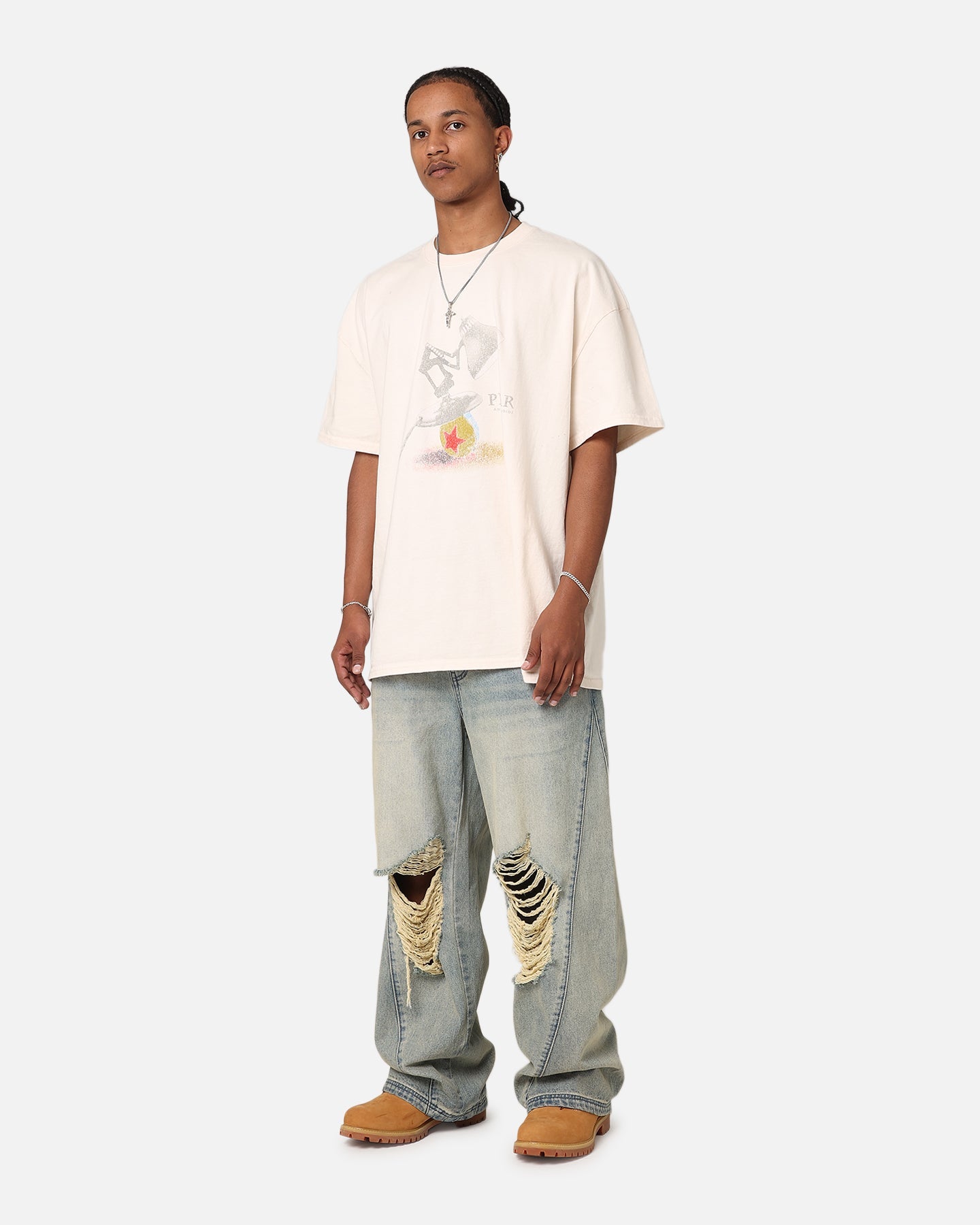 73Studio X Pixar Heavyweight T-Shirt Off White