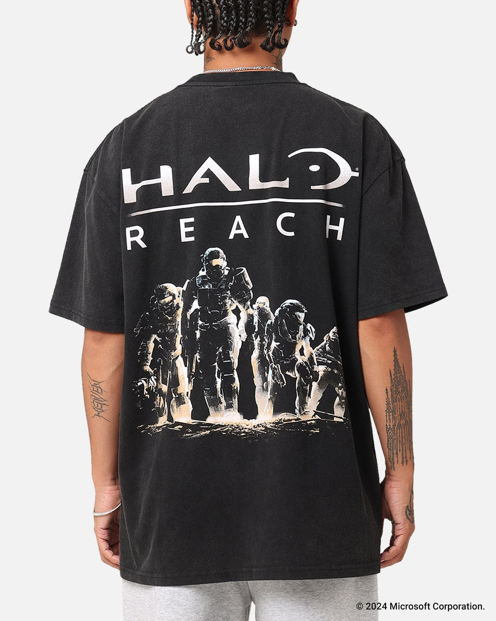 73Studio X Halo Halo Reach Vintage T-Shirt Black Acidwash