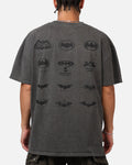 73Studio X DC Batman Batman Logos Heavyweight T-Shirt Black Wash