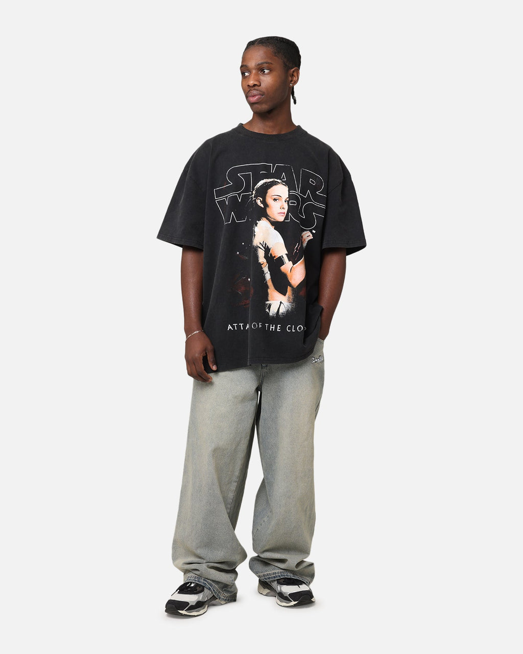Star Wars Episode II Vintage T-Shirt Black Acidwash
