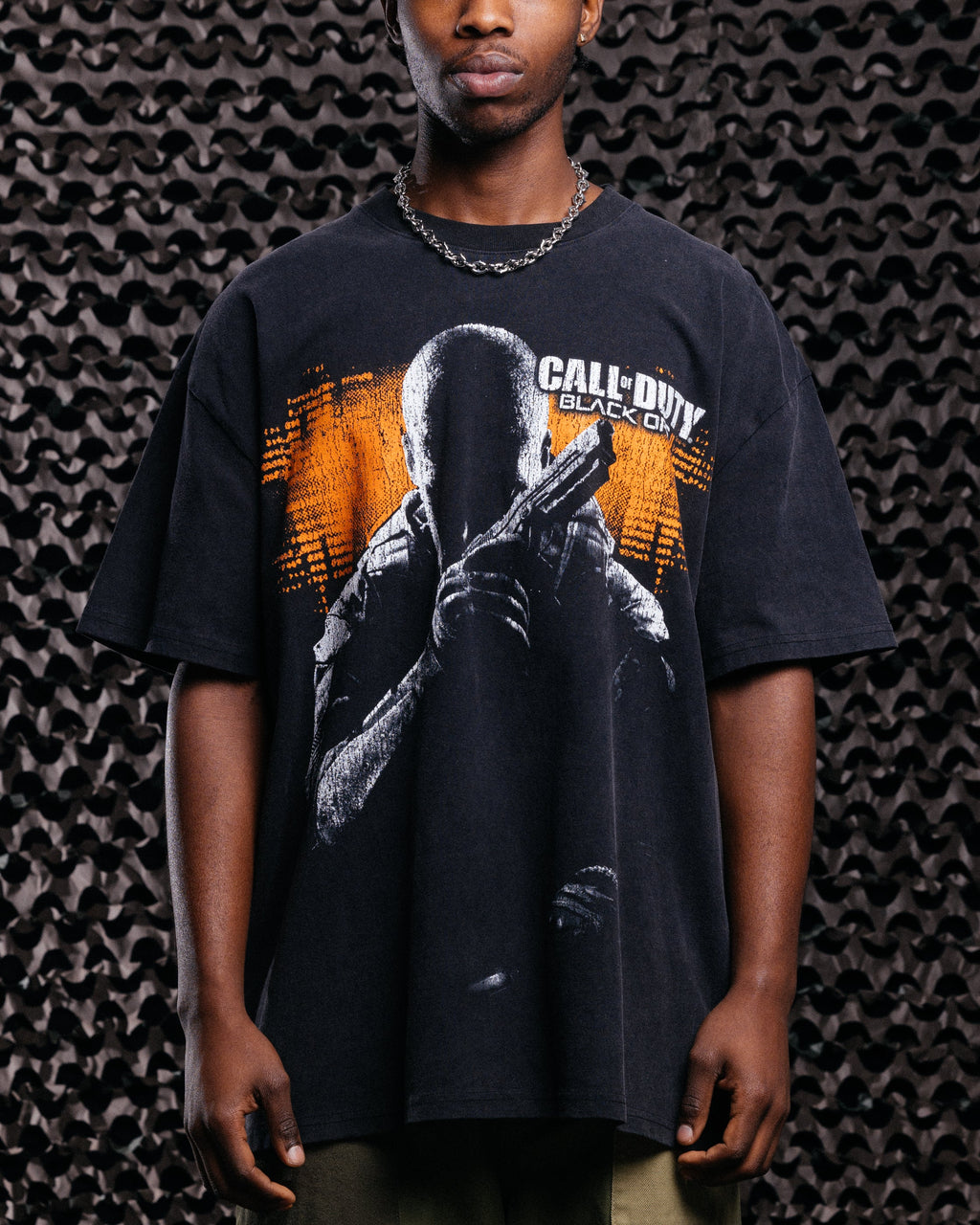 73Studio X Call Of Duty Black Ops 2 Vintage T-Shirt Black Acidwash