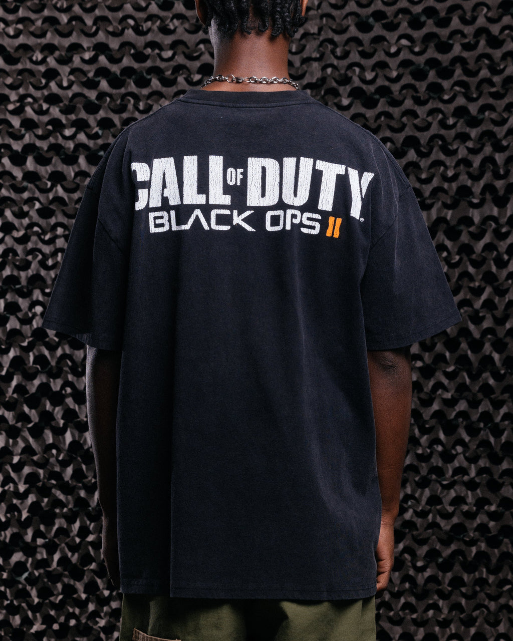 73Studio X Call Of Duty Black Ops 2 Vintage T-Shirt Black Acidwash