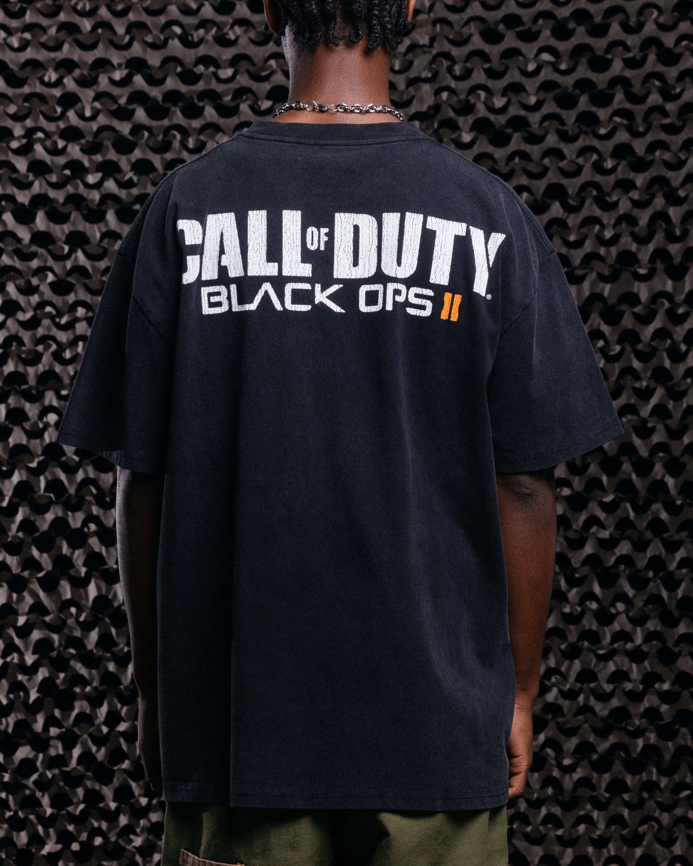 73Studio X Call Of Duty Black Ops 2 Vintage T-Shirt Black Acidwash