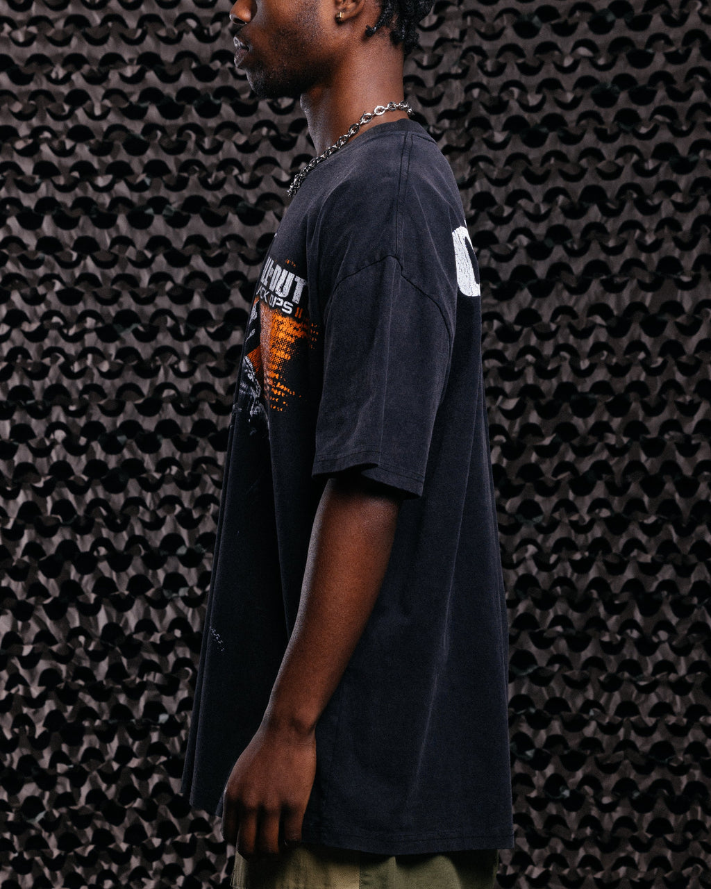 73Studio X Call Of Duty Black Ops 2 Vintage T-Shirt Black Acidwash