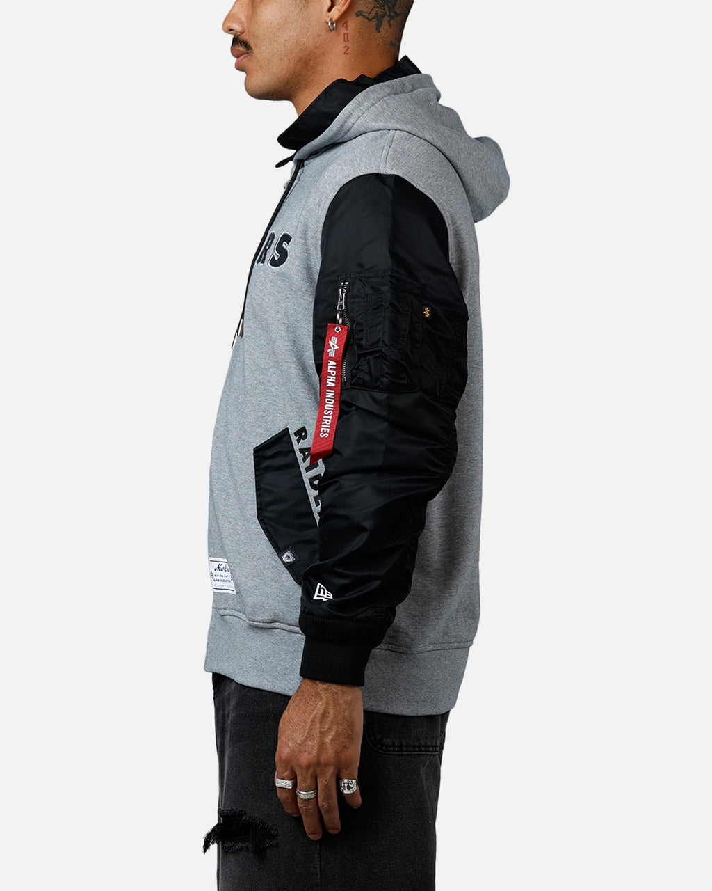 New Era X Alpha Series X NFL Oakland Raiders Jacket Grey/Black