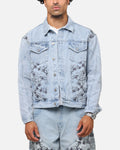 Saint Morta Poison Ivy Panel Denim Jacket Mid Blue