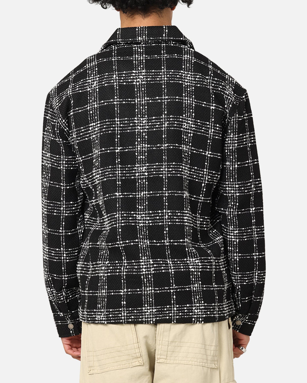 XXIII Boucle Tweed Zip Jacket Black/White