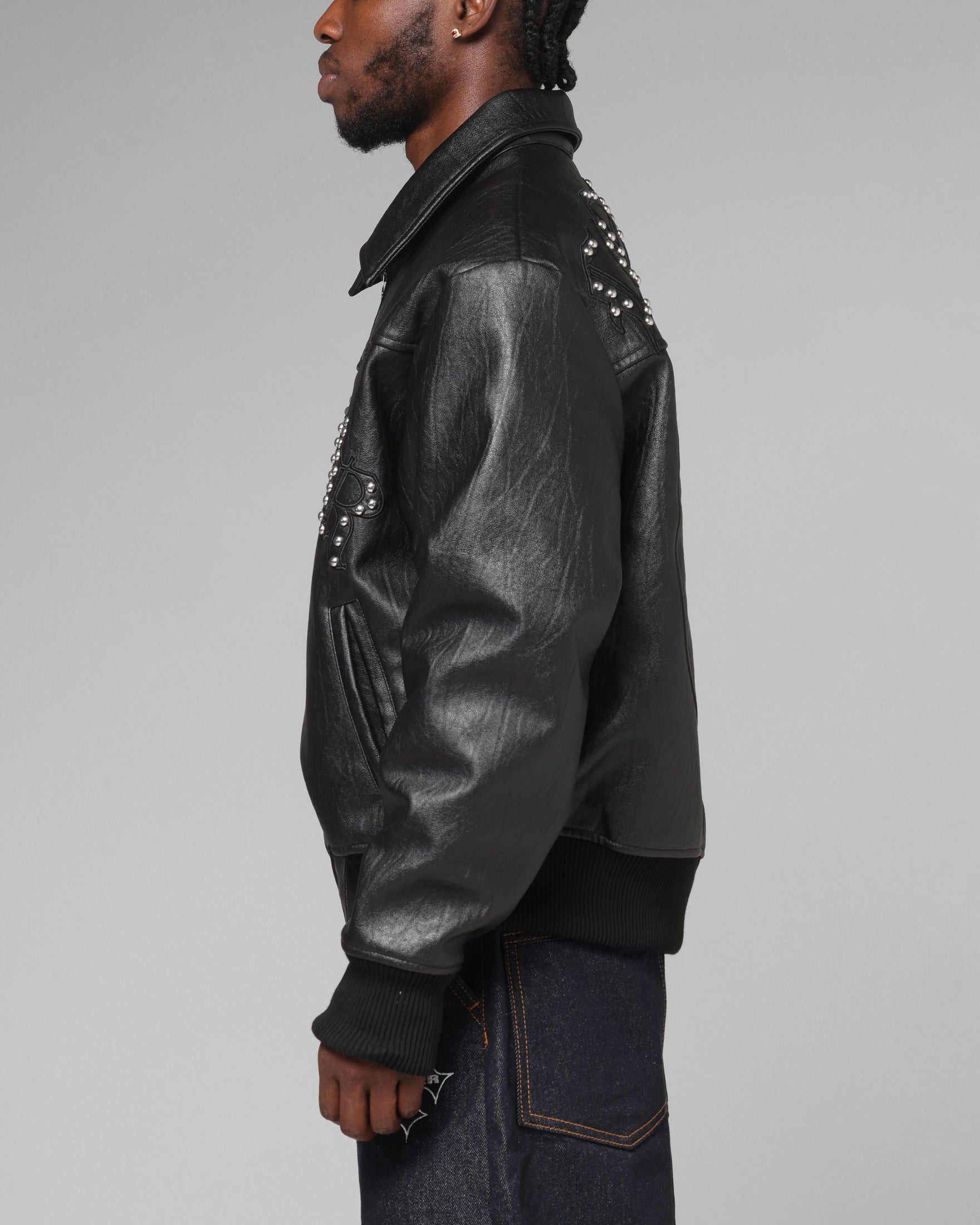 Loiter Imperial Vegan Leather Jacket Black