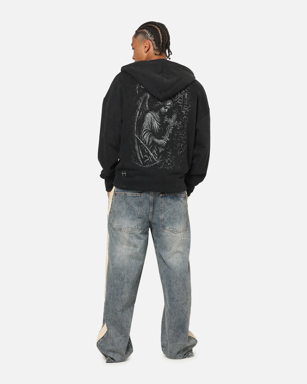 Saint Morta Crossbearer Zip Hoodie Black