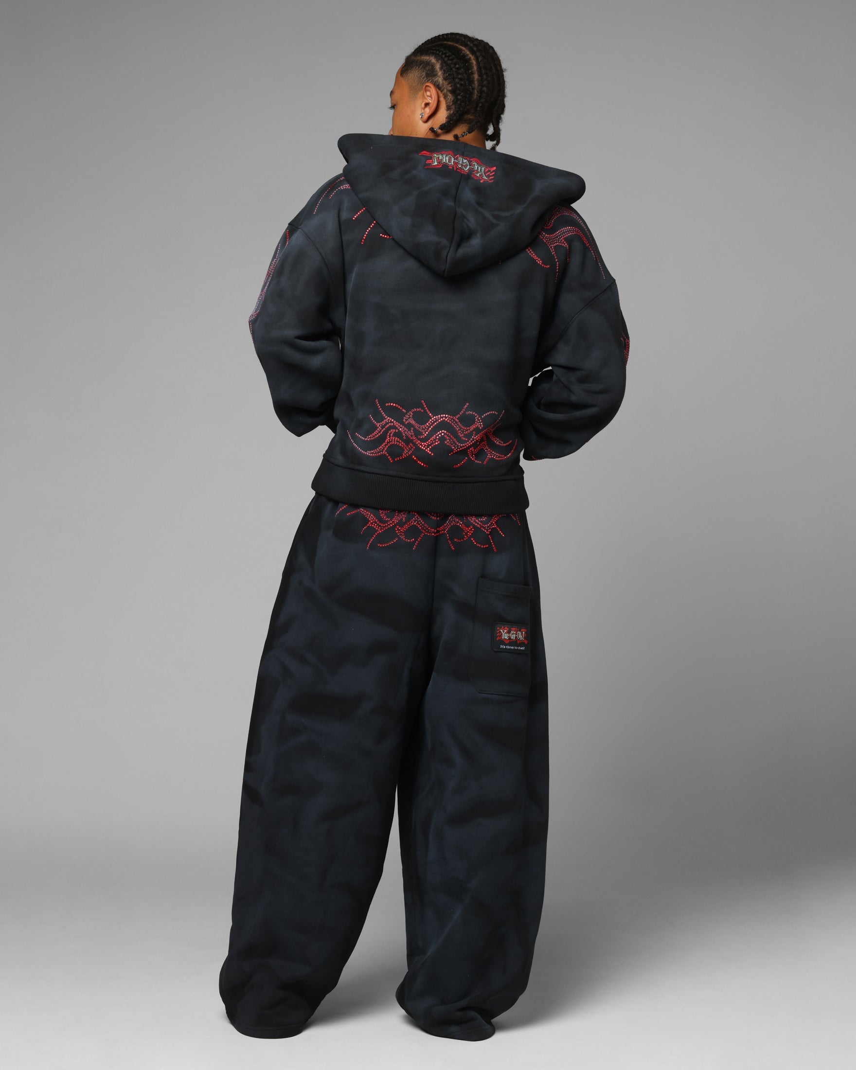 Loiter X Yu-Gi-Oh! Slifer Sky Dragon Zip Hoodie Black Wash