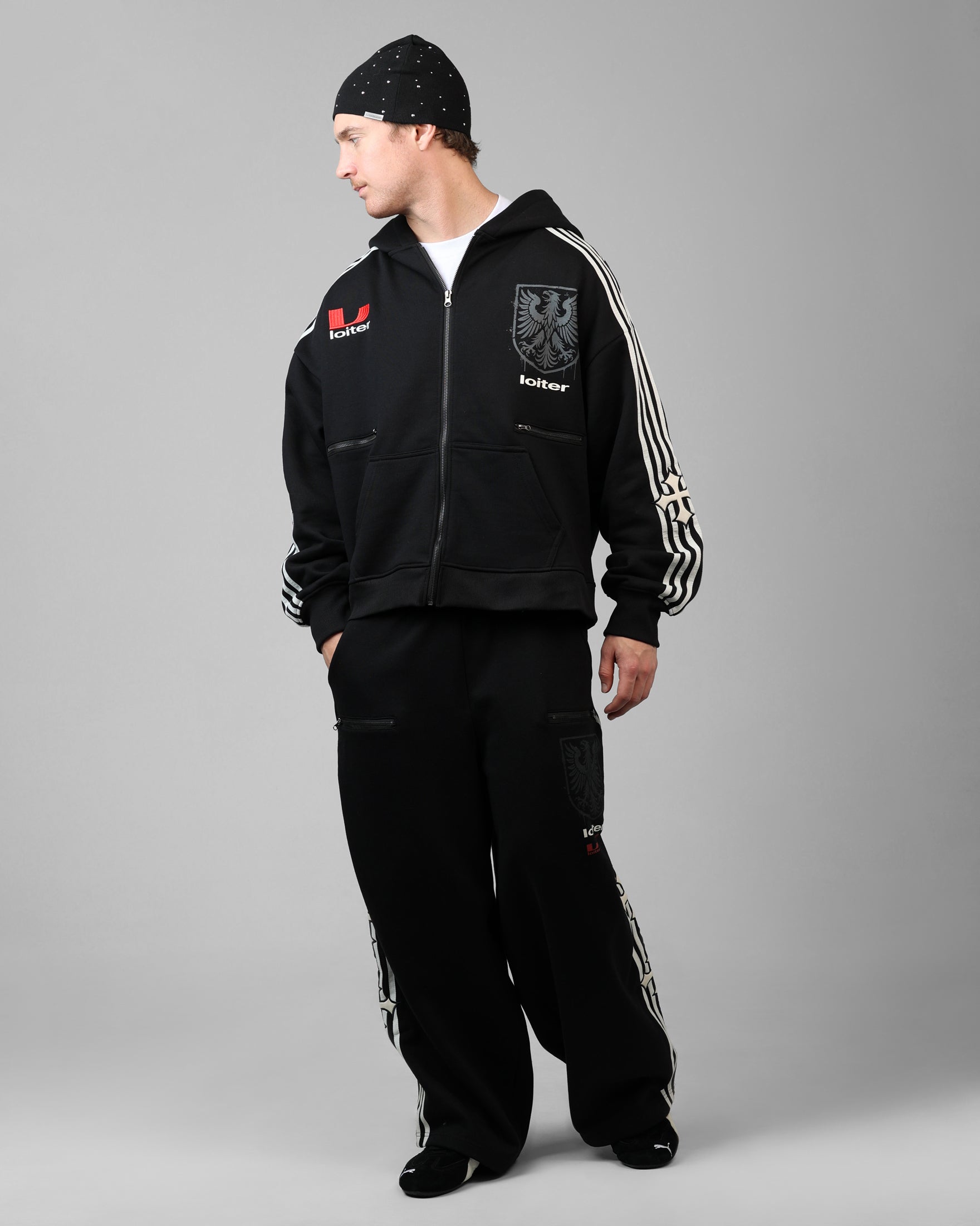 Loiter Imperial Zip Hoodie Black