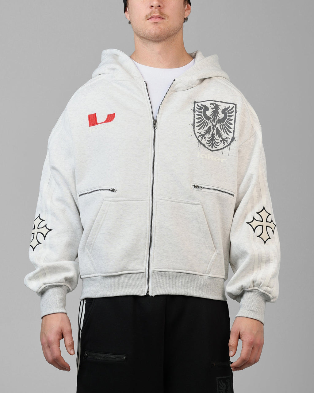 Loiter Imperial Zip Hoodie Grey