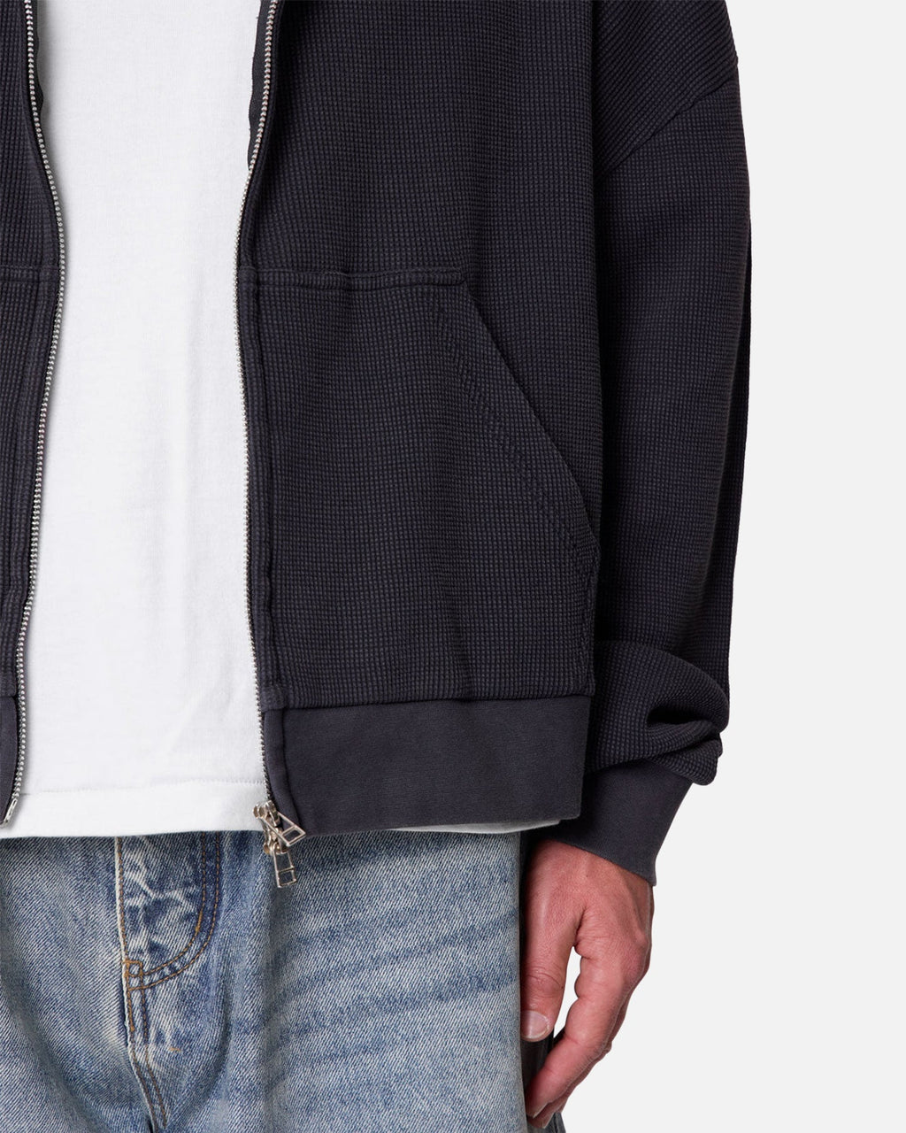 MNML Thermal Hoodie Washed Black
