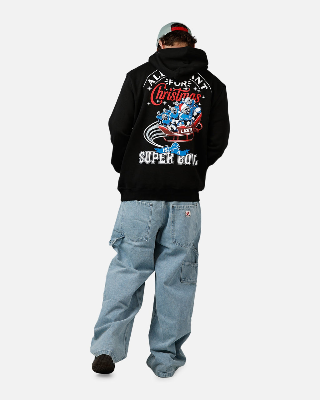 New Era Detroit Lions All I Want For Christmas Hoodie Black