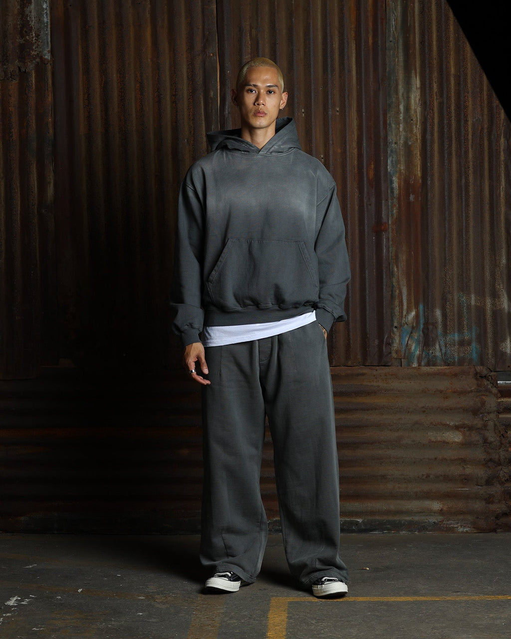 American Thrift Pullover Hoodie Washed Charcoal