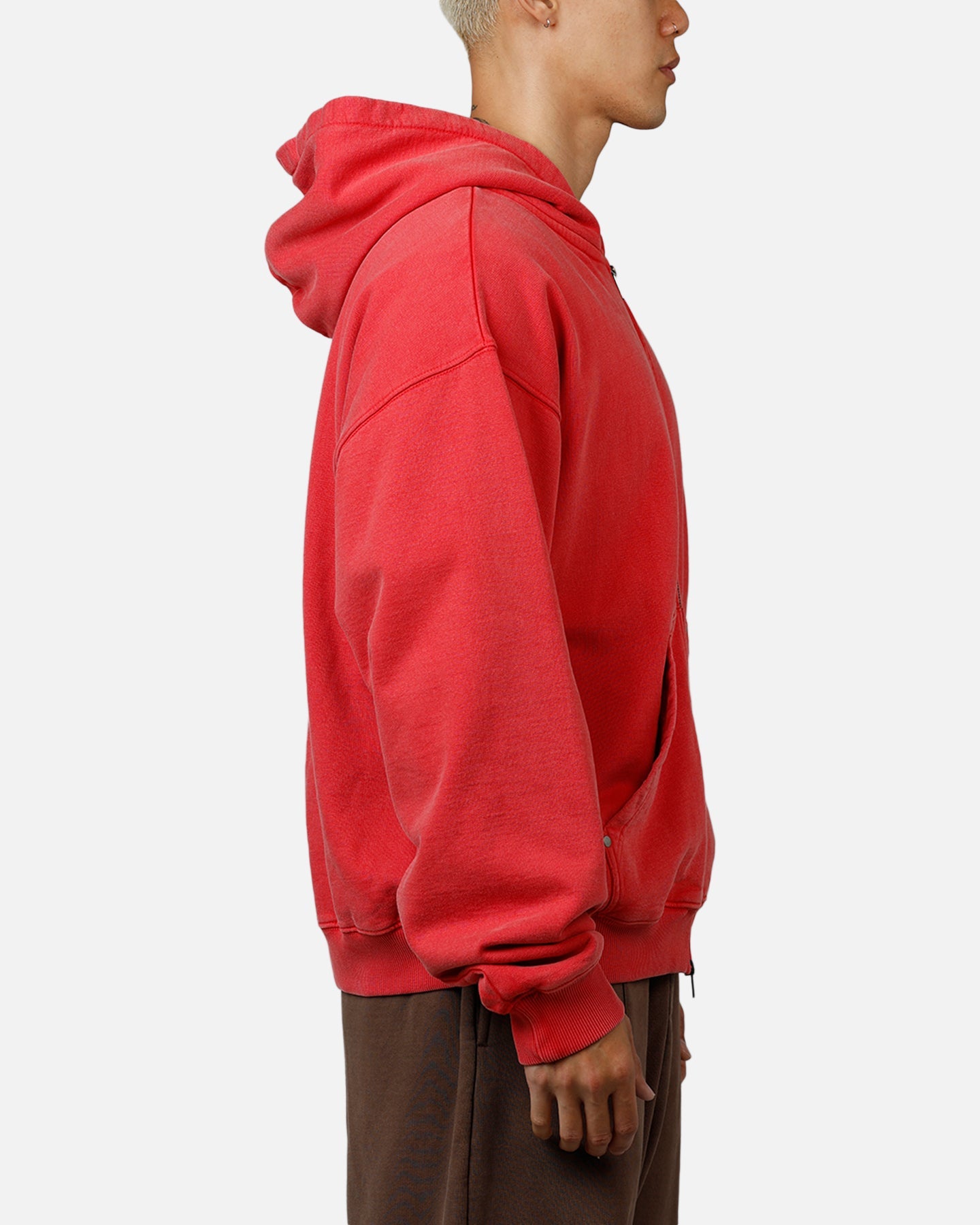 American Thrift Zip Hoodie Washed Red