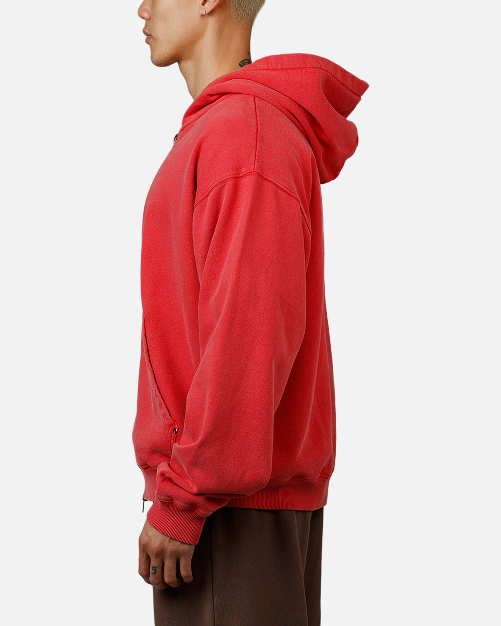 American Thrift Zip Hoodie Washed Red