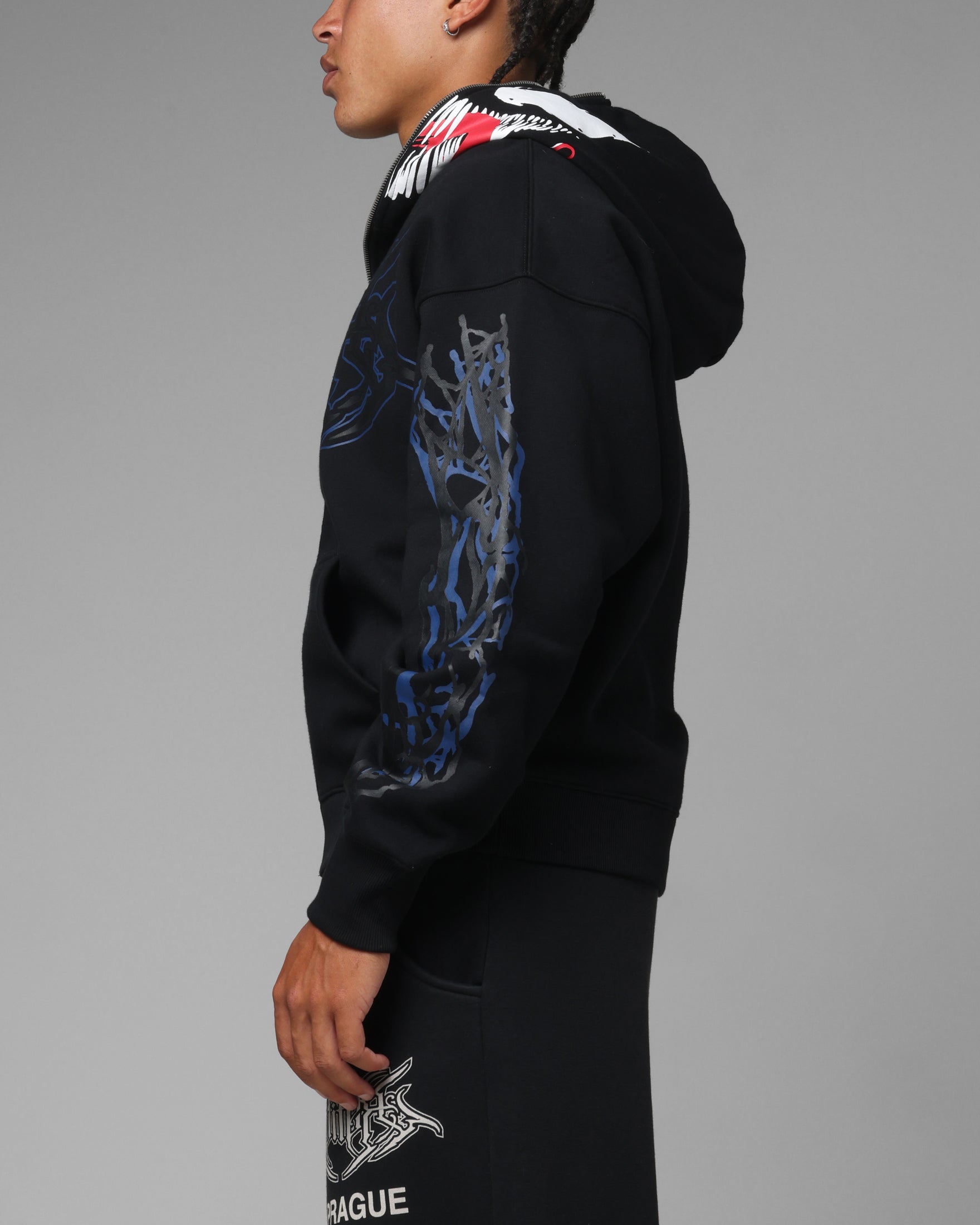 Loiter Marvel Venom Zip Through Hoodie Black