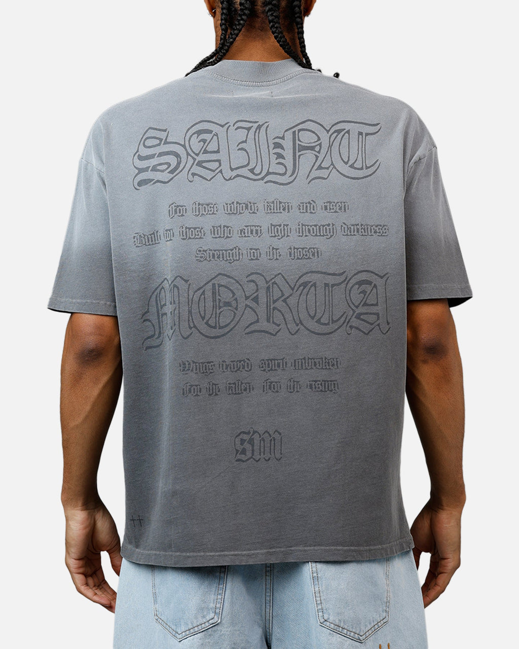 Saint Morta Holy Ghost T-Shirt Washed Charcoal