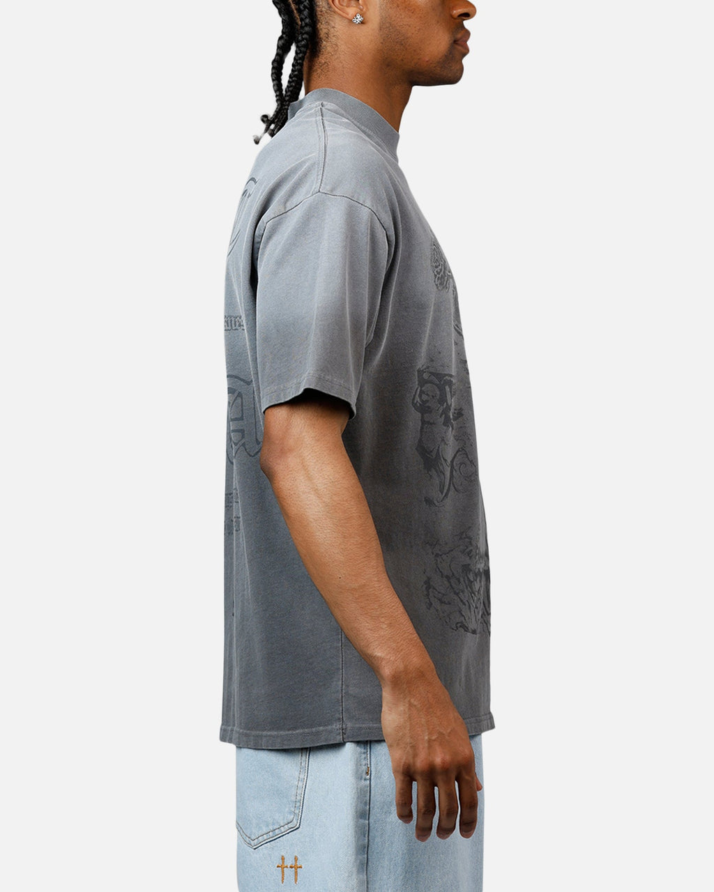 Saint Morta Holy Ghost T-Shirt Washed Charcoal