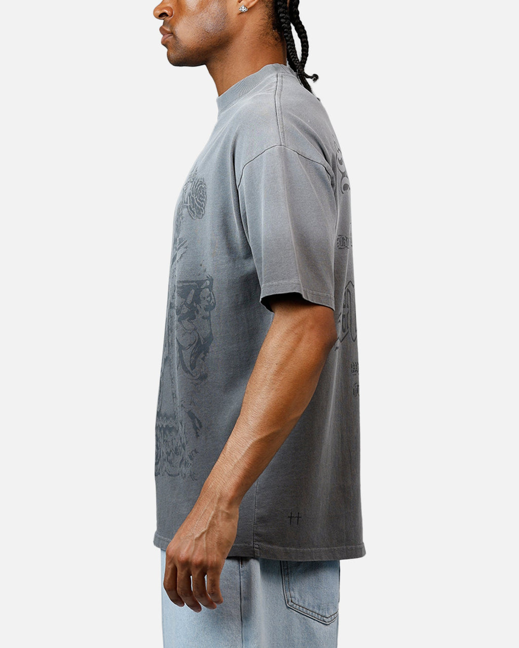 Saint Morta Holy Ghost T-Shirt Washed Charcoal