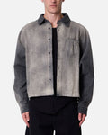 MNML Spray Denim Long Sleeve Shirt Washed Black