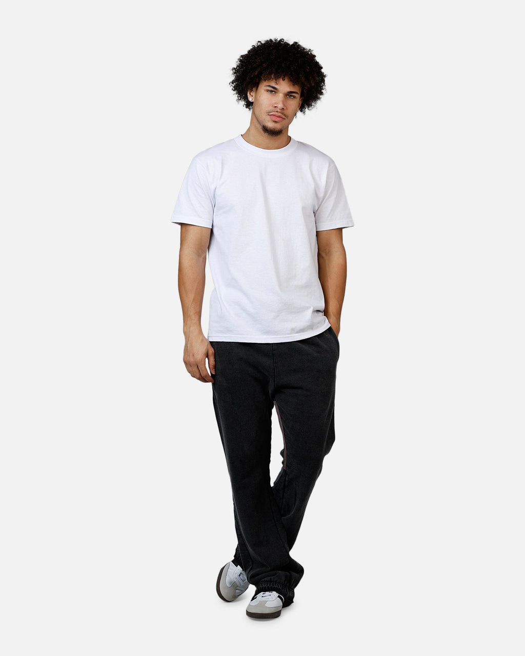 MNML Contrast Bootcut Sweatpants Vintage Black