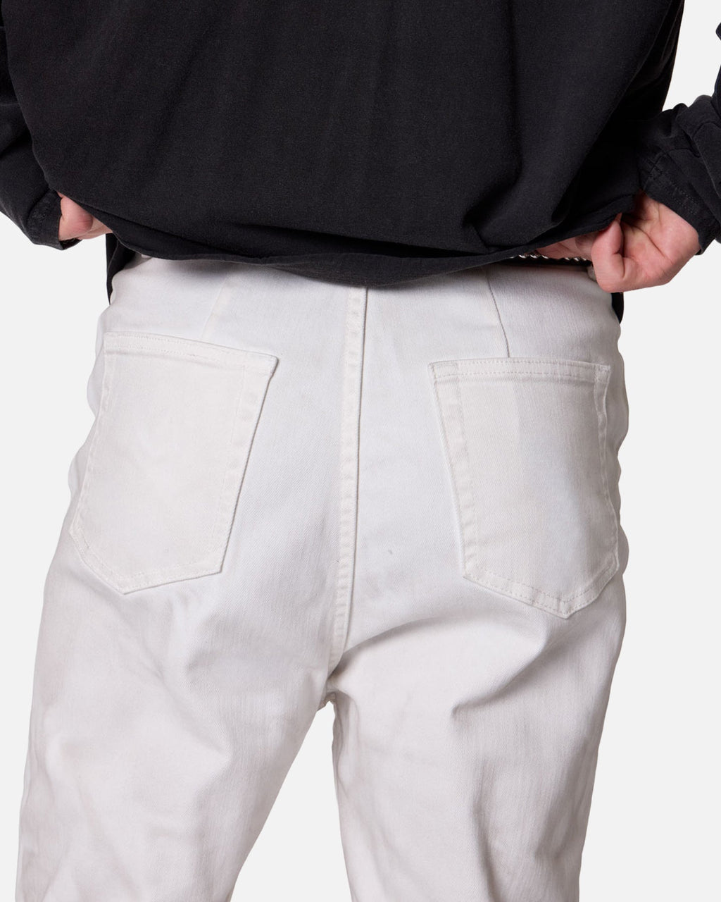 MNML Super Stacked Denim Jeans White