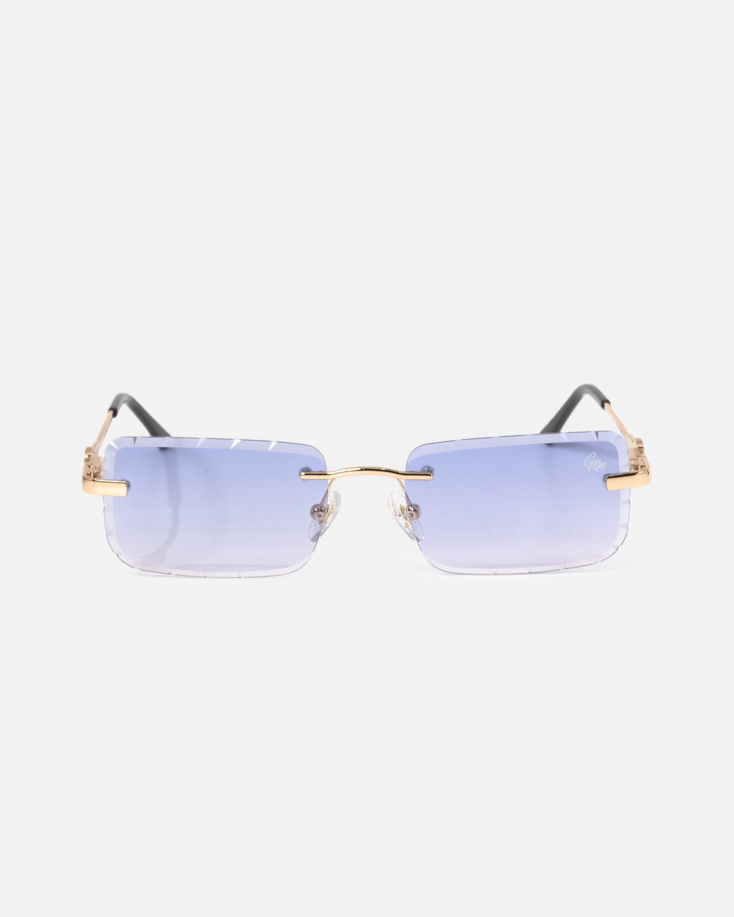 Belvoir & Co Hampton Diamond Cut Sunglasses Gold/Blue