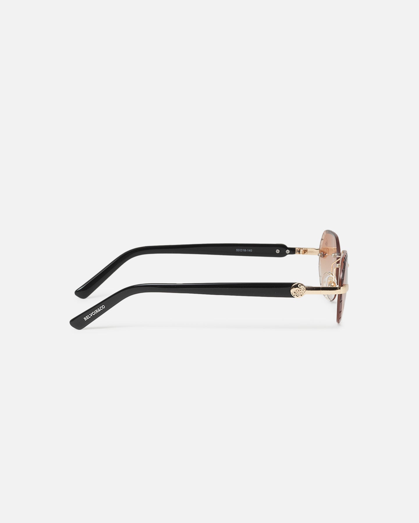 Belvoir & Co Willow Diamond Cut Sunglasses Tea/Black