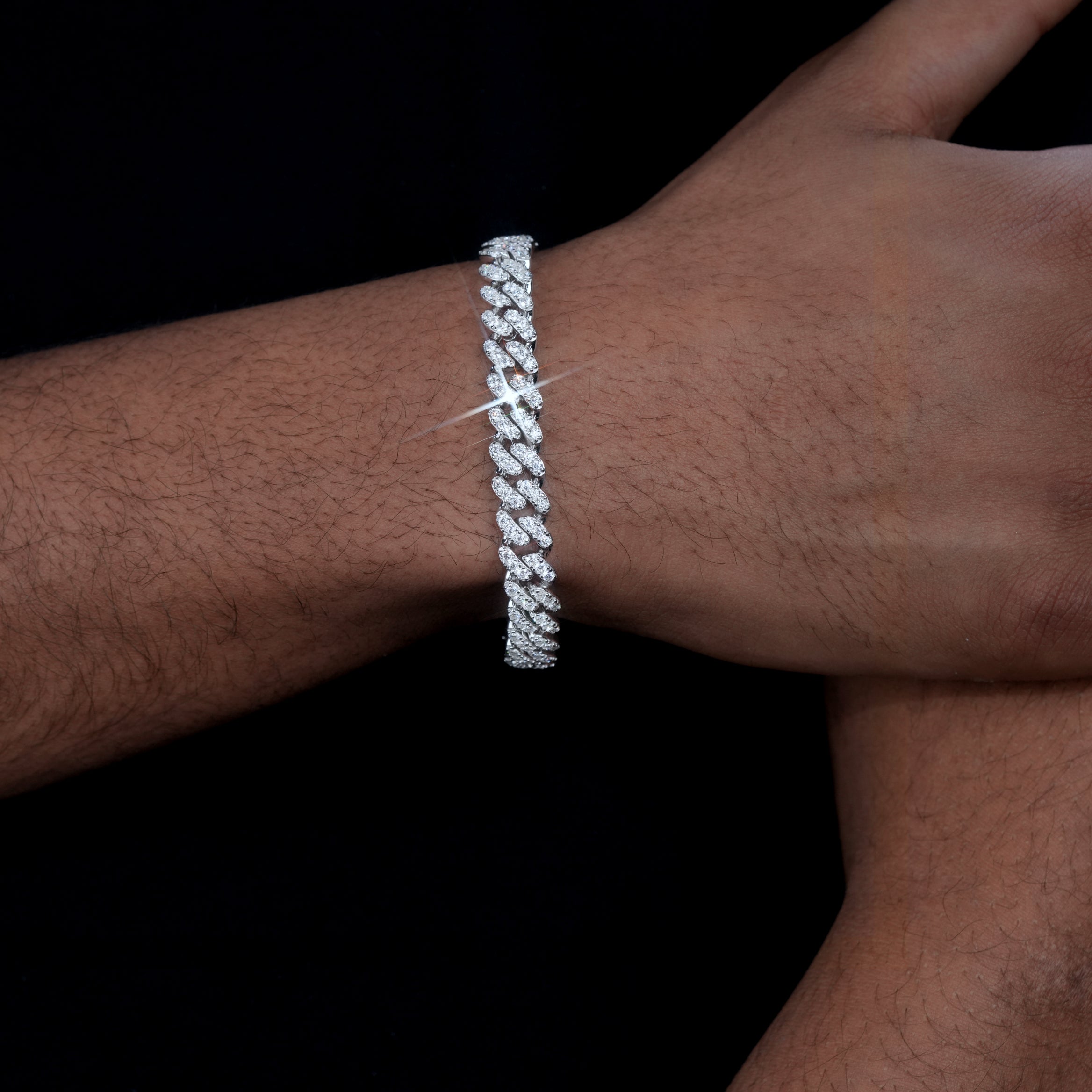 VVS Moissanite 9MM Cuban Bracelet