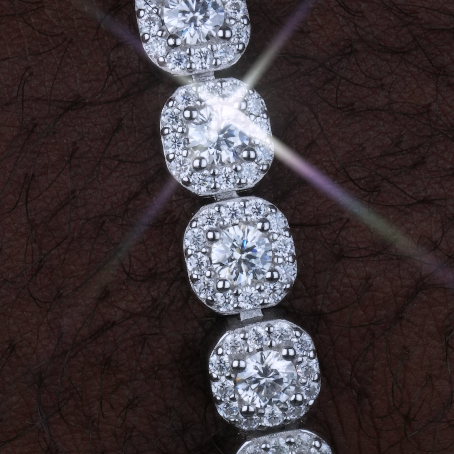 VVS Moissanite 8MM Clustered Tennis Bracelet