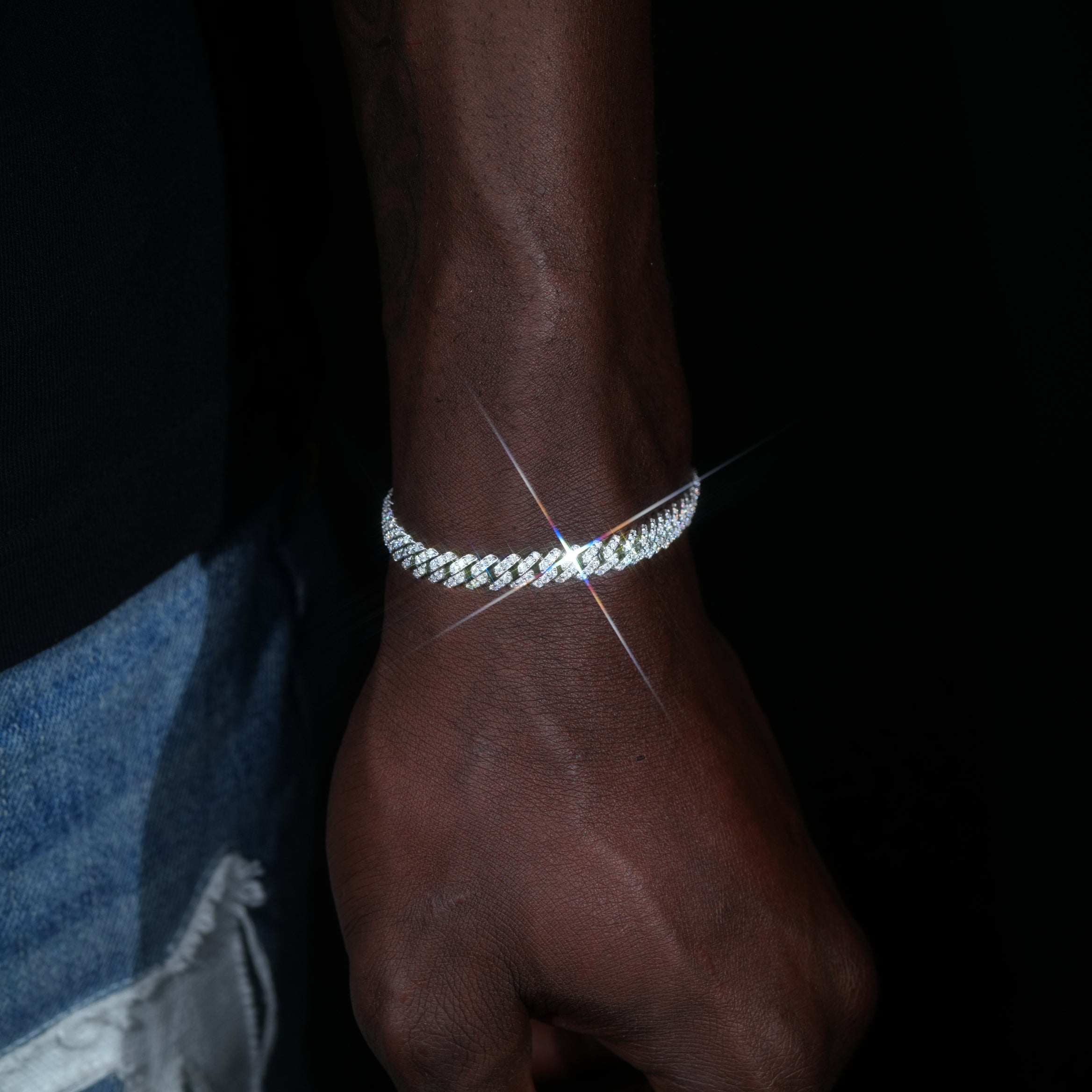 VVS Moissanite 6.5MM Prong Cuban Bracelet